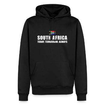 Afrique du Sud Pas de casques Pas de coussinets Afrique du Sud Rugby - Sweat à capuche Premium bio Homme - noir - Devant - Nico (187cm)