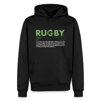 Sport Definition Rugby - Männer Premium Bio Hoodie - Schwarz - Vorne - Nico (187cm)