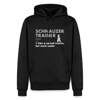 Schnauzer Trainer Definiton - Sweat à capuche Premium bio Homme - noir - Devant - Nico (187cm)