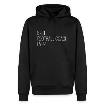 Best Football Coach Ever - Men’s Premium Organic Hoodie - black - Front - Nico (187cm)