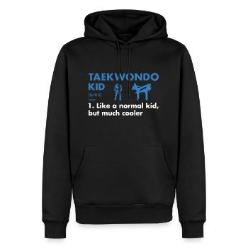 Sport Kid Définition Taekwondo - Sweat à capuche Premium bio Homme - noir - Devant - Nico (187cm)