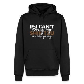 Apporte mon Shih Tzu Je n’y vais pas - Sweat à capuche Premium bio Homme - noir - Devant - Nico (187cm)