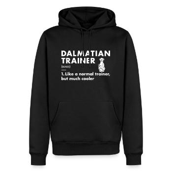 Dresseur de dalmatien Definiton - Sweat à capuche Premium bio Homme - noir - Devant - Nico (187cm)