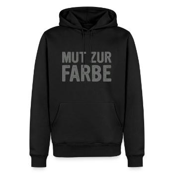 Schwarzer Humor Arbeit Witz mut zur farbe - Männer Premium Bio Hoodie - Schwarz - Vorne - Nico (187cm)