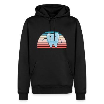 Hygienist Retro Sunset Dental Assistant - Männer Premium Bio Hoodie - Schwarz - Vorne - Nico (187cm)