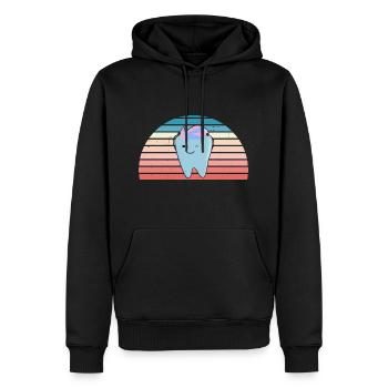 Hygienist Retro Sunset Dental Assistant - Männer Premium Bio Hoodie - Schwarz - Vorne - Nico (187cm)