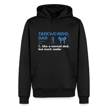 Sport Dad Définition Taekwondo - Sweat à capuche Premium bio Homme - noir - Devant - Nico (187cm)