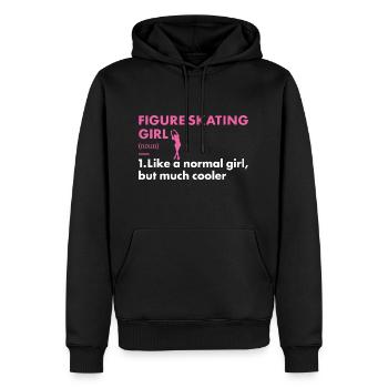 Sport Fille Patinage Artistique - Sweat à capuche Premium bio Homme - noir - Devant - Nico (187cm)