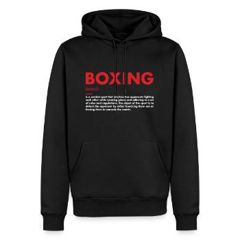 Sport Définition Boxe - Sweat à capuche Premium bio Homme - noir - Devant - Nico (187cm)