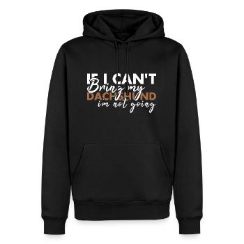Si je ne peux pas amener mon teckel, je n’y vais pas - Sweat à capuche Premium bio Homme - noir - Devant - Nico (187cm)