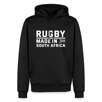 Ruby Made In South Africa South Africa Rugby - Sweat à capuche Premium bio Homme - noir - Devant - Nico (187cm)