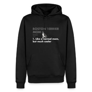 Boston Terrier Mom Definition - Männer Premium Bio Hoodie - Schwarz - Vorne - Nico (187cm)