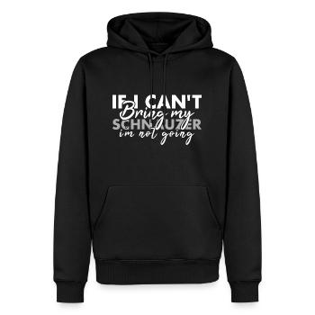 Apportez mon schnauzer je ne vais pas - Sweat à capuche Premium bio Homme - noir - Devant - Nico (187cm)