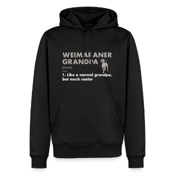 Weimaraner Grandpa Definition - Männer Premium Bio Hoodie - Schwarz - Vorne - Nico (187cm)