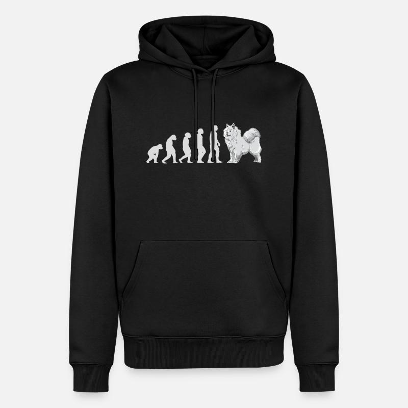 Evolution Samoyed - Men’s Premium Organic Hoodie - black
