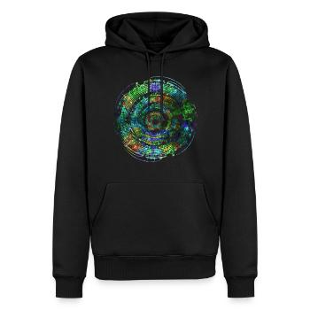 Notenkreis Bunt - Männer Premium Bio Hoodie - Schwarz - Vorne - Nico (187cm)