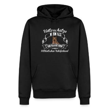 Altdeutscher Schäferhund - Männer Premium Bio Hoodie - Schwarz - Vorne - Nico (187cm)