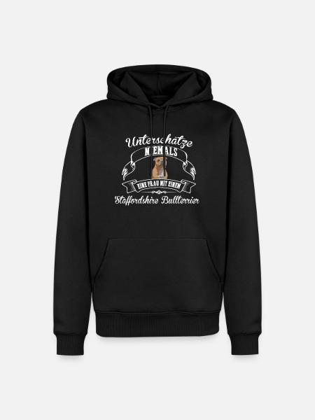 Staffordshire Bullterrier - Männer Premium Bio Hoodie - Schwarz