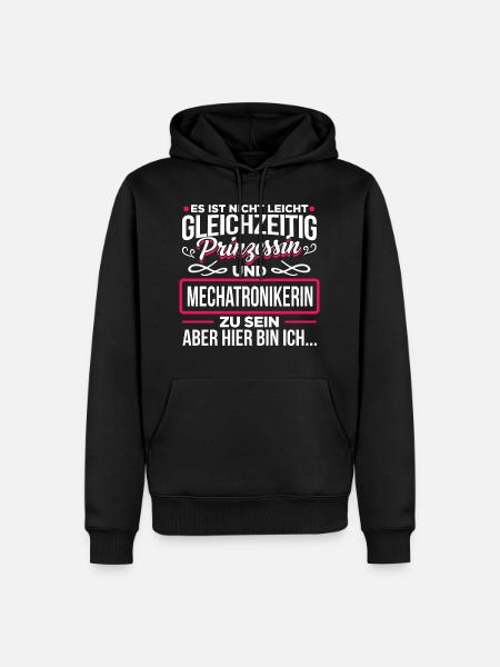 MECHATRONIKERIN - Prinzessin - Männer Premium Bio Hoodie - Schwarz