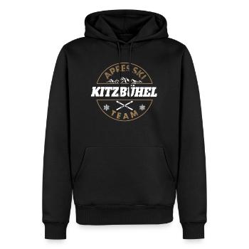 Kitzbühel Apres ski team - Männer Premium Bio Hoodie - Schwarz - Vorne - Nico (187cm)