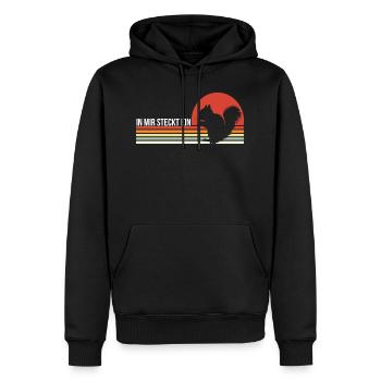 Cute Squirrel | In Mir Steckt Ein Eichhörnchen - Männer Premium Bio Hoodie - Schwarz - Vorne - Nico (187cm)