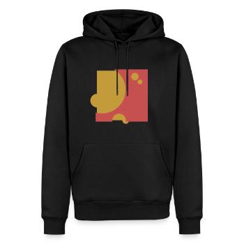 modern fire cheese 01 - Männer Premium Bio Hoodie - Schwarz - Vorne - Nico (187cm)