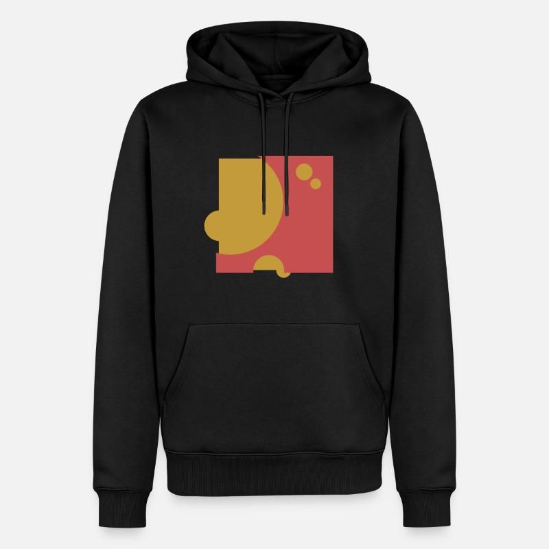 modern fire cheese 01 - Männer Premium Bio Hoodie - Schwarz