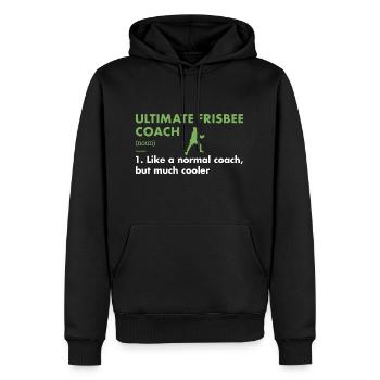 Sport Coach Definition Ultimate Frisbee - Männer Premium Bio Hoodie - Schwarz - Vorne - Nico (187cm)