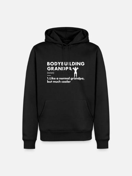 Sport Grandpa Définition Musculation - Sweat à capuche Premium bio Homme - noir