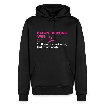 Bâton Twirler Femme Définition Bâton Twirling - Sweat à capuche Premium bio Homme - noir - Devant - Nico (187cm)