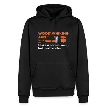 Menuisier Tante Définition Travail du bois - Sweat à capuche Premium bio Homme - noir - Devant - Nico (187cm)