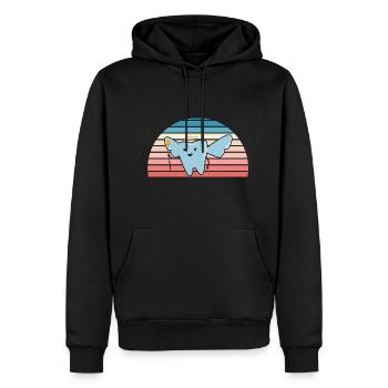 Hygiéniste Retro Sunset Assistant dentaire - Sweat à capuche Premium bio Homme - noir - Devant - Nico (187cm)