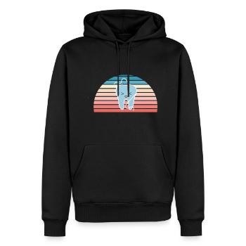 Hygienist Retro Sunset Dental Assistant - Männer Premium Bio Hoodie - Schwarz - Vorne - Nico (187cm)