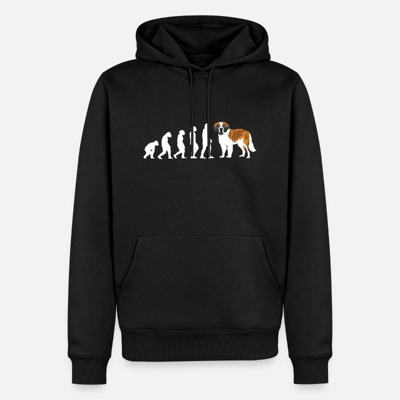 Evolution Saint-Bernard - Sweat à capuche Premium bio Homme - noir