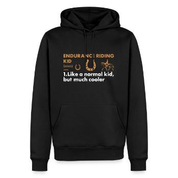 Rider Kid Definition Endurance Riding - Männer Premium Bio Hoodie - Schwarz - Vorne - Nico (187cm)
