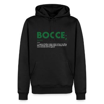 Sport Définition Bocce - Sweat à capuche Premium bio Homme - noir - Devant - Nico (187cm)