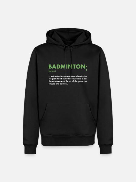 Sport Définition Badminton - Sweat à capuche Premium bio Homme - noir
