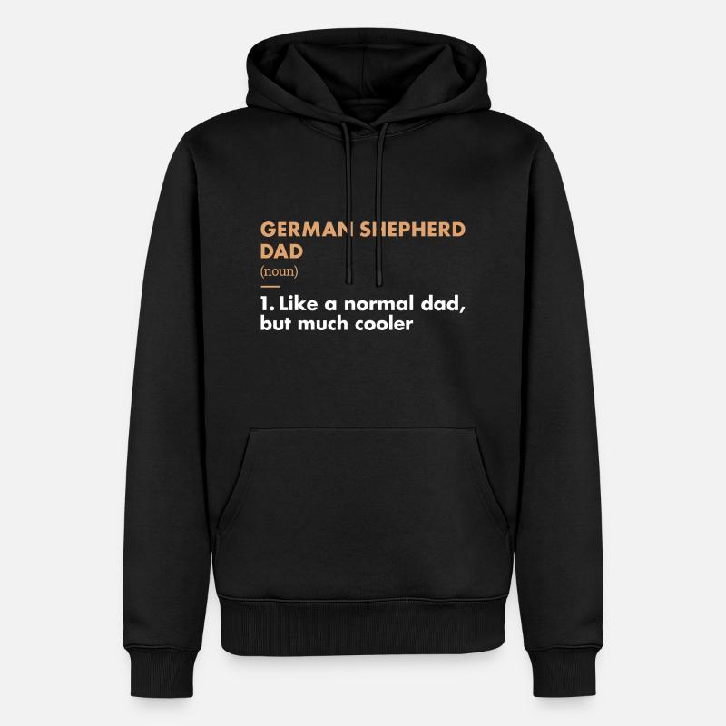 German Shepherd Dad Definition - Männer Premium Bio Hoodie - Schwarz