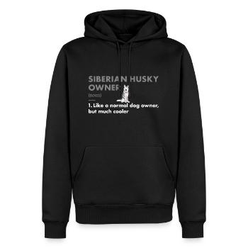Siberian Husky Owner Definition - Männer Premium Bio Hoodie - Schwarz - Vorne - Nico (187cm)