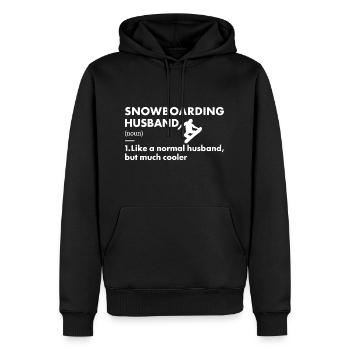 Sport Husband Snowboarding - Männer Premium Bio Hoodie - Schwarz - Vorne - Nico (187cm)