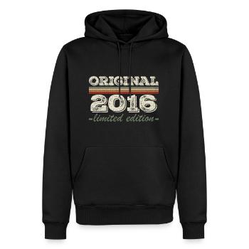 Legende seit 2016 Geboren 2016 Geburtstag 2016 - Männer Premium Bio Hoodie - Schwarz - Vorne - Nico (187cm)