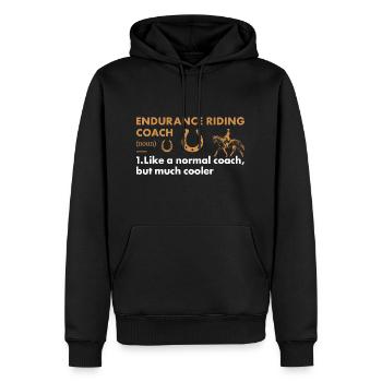 Rider Coach Definition Endurance Riding - Männer Premium Bio Hoodie - Schwarz - Vorne - Nico (187cm)