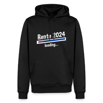 Rente 2024 Loading... Rente 2024 - Männer Premium Bio Hoodie - Schwarz - Vorne - Nico (187cm)