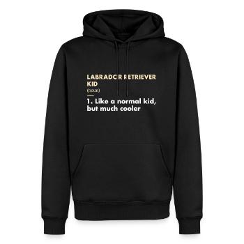 Labrador Retriever Kid définition - Sweat à capuche Premium bio Homme - noir - Devant - Nico (187cm)