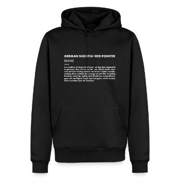 German Shorthaired Pointer Definition - Männer Premium Bio Hoodie - Schwarz - Vorne - Nico (187cm)