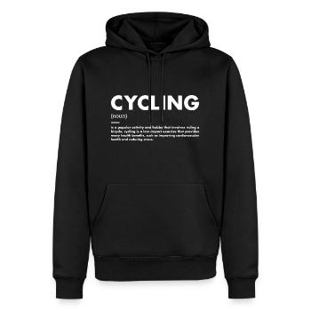 Sport Définition Cyclisme - Sweat à capuche Premium bio Homme - noir - Devant - Nico (187cm)