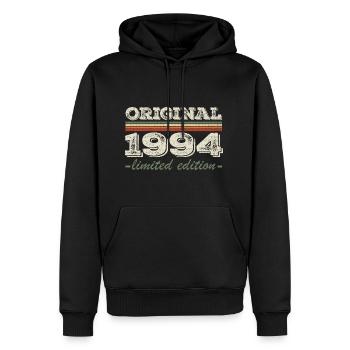 Legende seit 1994 Geboren 1994 Geburtstag 1994 - Männer Premium Bio Hoodie - Schwarz - Vorne - Nico (187cm)