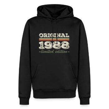 Legende seit 1988 Geboren 1988 Geburtstag 1988 - Männer Premium Bio Hoodie - Schwarz - Vorne - Nico (187cm)