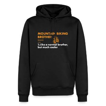 Biker Brother Définition VTT - Sweat à capuche Premium bio Homme - noir - Devant - Nico (187cm)