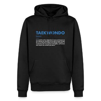 Sport Définition Taekwondo - Sweat à capuche Premium bio Homme - noir - Devant - Nico (187cm)